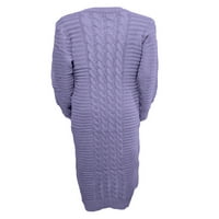 Multitrustna haljina s dugim rukavima, Maxi Crochet uzorak Jednobojno okruglo okruglo okruglo okruglo