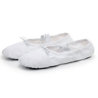 Crocowalk unise vježbanje cipela platnene ples Split Sole balet papuče Dječja sklizalica Stanovi Yoga Comfort White 4.5