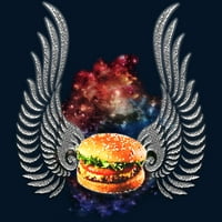 Leteći burger muški mornarički plavi grafički tee - Dizajn od strane ljudi s