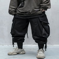 Niepce Inc Crna japanska ulična baggy Cargo muške techwer hlače