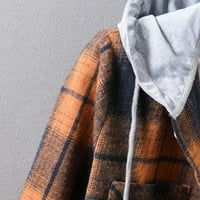 Muns Flannel duksevi jakne jeseni modni dugi rukav ležerni plairani vrhovi lagani gumb dolje pamučne