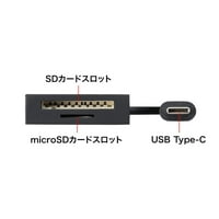 Sanwa opskrbljuju USB tipa C Combo Hub sa čitač kartica Ports Black USB-3TCHC16BK