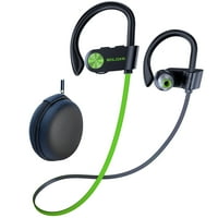 Bluetooth slušalice 5. Wireless Earbuds IP vodootporni i 12h dugačak baterijski baterijski stereo bas slušalice sa ušnim slušalicama sa mik-vrećicom za vježbanje teretana Crna