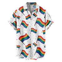 Majica za odrasle LGBT Rainbow Lično ličnosti Prozračna umjetnost Print Muška odjeća za odrasle za upoznavanje i putovanja