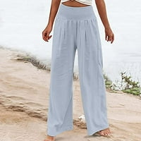 Jyeity Save Big Time, solidne hlače u boji ravne hlače sa širokim nogama sa džepom Ženske vježbe hlače