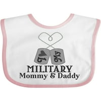 Inktastična vojska mama tata podrška poklon dječaka baby ili baby girl bib