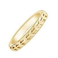 14k žuto pozlaćeno sterling srebrna vinova lista Angažman vjenčani prsten za vjenčanje za žene Ring veličine-10