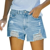 Kiplyki Popust ženske hlače za dnevne kratke hlače Elastični džepovi za ispis pantalona