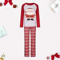 Božićne pidžame za obiteljski božićni PJS Usklađivanje zaslona za spavanje za odmor za odrasle Kids dugih rukava Pajamas odijelo Top + hlače tata xs