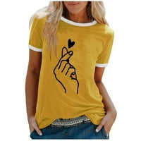 Ženske košulje s kratkim rukavima Ženska moda Ležerne prilike za ispis O-izrez Labavi majica kratkih