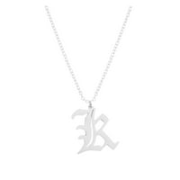 Engleska pisma Privjesna ogrlica za žene Srebrne nehrđajuće ogrlice od nehrđajućeg čelika Z abeceda
