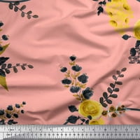 Siamoi ružičasta svilena tkanina i cvjetna tkanina otiska sa dvorištem širom