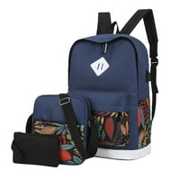 Miayilima plavi ruksaci muški i ženski ruksak list Ispis tri računarska poslovna torba na ramena casual