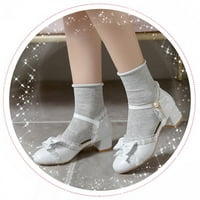 B91XZ Toddler Djevojke Sandale Ljeto Djevojke Djevice Haljina kravate cipele Pumpe Niske pete Cvjetna