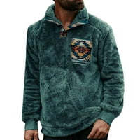 Muški jaknu s dugim rukavima Srednja dugačka jakna Ispis Leisure Vanjski zimski topli vanjski džemperski