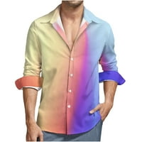 FESFESFES majica s dugim rukavima za muškarce Casual tipke Ne-pozicioniranje Ispis Ispis Cardigan Dugih rukava Sjećanja prodaja