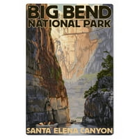 Nacionalni park Big Bend, Texas, Canyon Santa Elena, Slikarska serija Birch Wood Wall znak