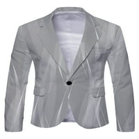Beiwei Muška jakna Čvrsta boja Kardigan Jakne Lapel izrez Blazer Redovna oprema Oplaća Muški blužeri