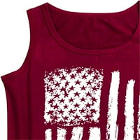 Dabuliu ženske 4. jula TANK TANPERATSKI američki američki zastava Novelty V majica bez rukava patriotski patriotski dan