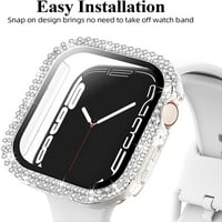 Slučaj sa zaštitnikom zaslona za Apple Watch SE, Bling Dressy Diamonds Crystal BUMPER HARD BLING futrola za iWatch