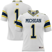 Muška traka # bijeli nogometni dres Michigan Wolverines