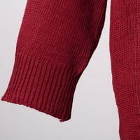 Kali_store ženske pad džempere Ženski otvoreni prednji kardigan duksevi sa džepovima crvena, jedna veličina