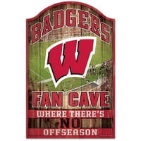 WinCraft Wisconsin Badgers 11 '' 17 '' Tim ventilatorski znak