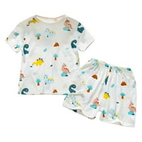 Toddler Boys Girls Ljetna odjeća Kratki rukav Odjeća za djecu Pidžamas Sleep Cartoon Print Tops Hotsas