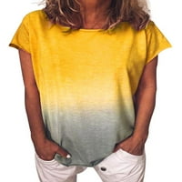 Žena Tie Dye Harajuku smiješna majica Dame Gradijent boja kratki dugi rukav Hip Hop Tees Korejske vrhove