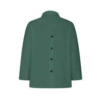 Azrijski ženski jeseni bluze za bluze na vrhu čišćenja, plus veličina dukserica zimska ušteda, modna ženska kauzalna gumba bluza dugih rukava u prodaji