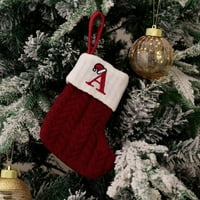 Božićni ukrasi Božićni ukrasni potrošni materijal Crveni pleteni božićni čarape Božićne privjeske vezene