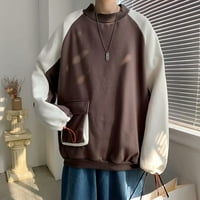 Cocopeaunt Muškarca Korean Preppy dukserica Y2K Japanski Harajuku Slatka fleece Topli pulover sa džepnim