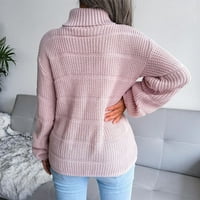Vivianyo HD džemperi za žene Clearence Plus Veličina Žene Modni casual dugih rukava izdubljena baza