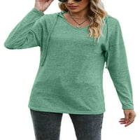 Košulju COLISHA dame majica s dugim rukavima s kapuljačom V izrez majica casual dnevna hawer pulover