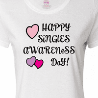 Inktastični anti-valentinov dan Singlesni dan svijesti sa srcima Ženska majica