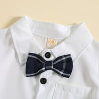 TODDLER Boys Ljeto odijelo Kratka rukava bijela košulja sa lukom kravata Thats Performance Odijelo Gentleman odijelo Dječja odjeća