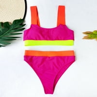 OAVQHLG3B bikini setovi za žene, seksi žene bikini patchword spajaju dvodijelni kupaći kupaći kostimi