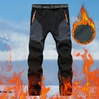 IOPQO Cargo hlače za muškarce Muške blok planinarske pantalone hlače Vjetrootporne radne pantalone toplo