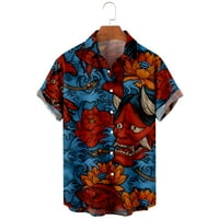 Havajska plaža Vintage Majica Harajuku Muška košulja Y2K Hombre Devil Print Majica kratkih rukava Muška