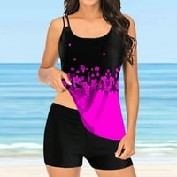 Ženske kupaće kostime Tankeni Veliki bikini Set Striped Cvijeće tiskane suspender ljetna plaža Split kupaći kostim