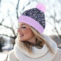 Little Boys Fashion Women Casual Winter Warm Knit Ski Beanie Ball Hat Ski Crochet Cap Multi Color Women