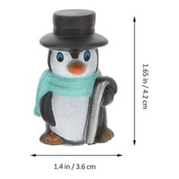 3sets božićni mali pingvin mikro krajobrazni ukras jedinstveni lumljivi ukrasi za pingvin