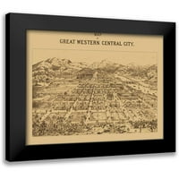 Kohfahl Black Moderni uokvireni muzej Art Print pod nazivom - Great Western Central City Colorado -