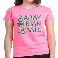 Cafepress - Sassy Irish Lassie majica - Ženska tamna majica