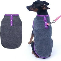 Mali pas džemper postolja ovratnik za ovratnik toplog fleece prsluk slatka lagana jakna za vrat za posade Zimska štenadna odjeća