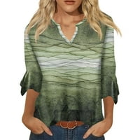 Feterrnal ženska gornja labava ležerna bluza s V-izrezom BLUSE BELL rukav majica Ženske vrhove