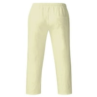 Noin muške pantalone elastične struke hlače od čvrste boje dno muškog leziva za slobodno vrijeme marelica L