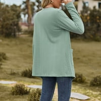 Bnwani ženski kardigan džemper jesen srednja tunika bluza od pune boje kardigan labav dugi rukav iznad