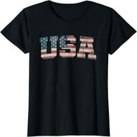 Žene vrhovi USA američka zastava Patriotic 4. jula Amerika Majica Poklon posada za zabave