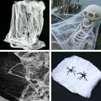 Spider web solidna boja ukrasni živopisni veštački paukovi i pauci za Noć vještica